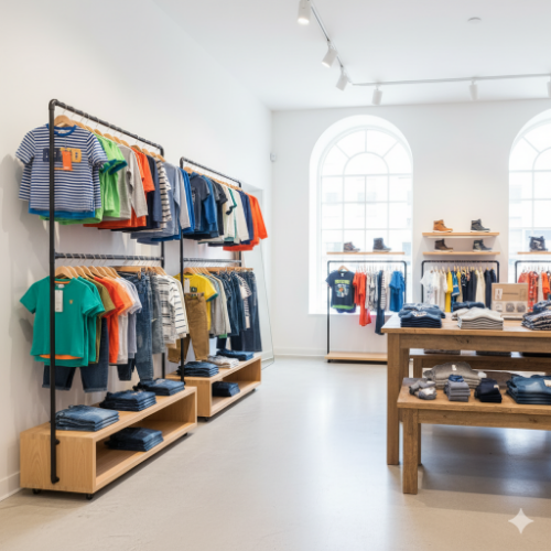 صورة لقسم ملابس أولاد